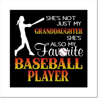 Granddaughter Favourite Baseball Player Costume Gift Posters and Art